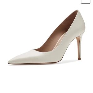 Stuart Weitzman Stuart Power 85 Cream Pumps